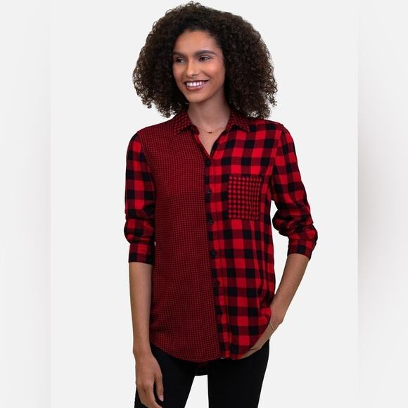 L.L. Bean Relaxed Fit Scotch Plaid Checkered Thick Flannel Shirt Size Small - Picture 1 of 11